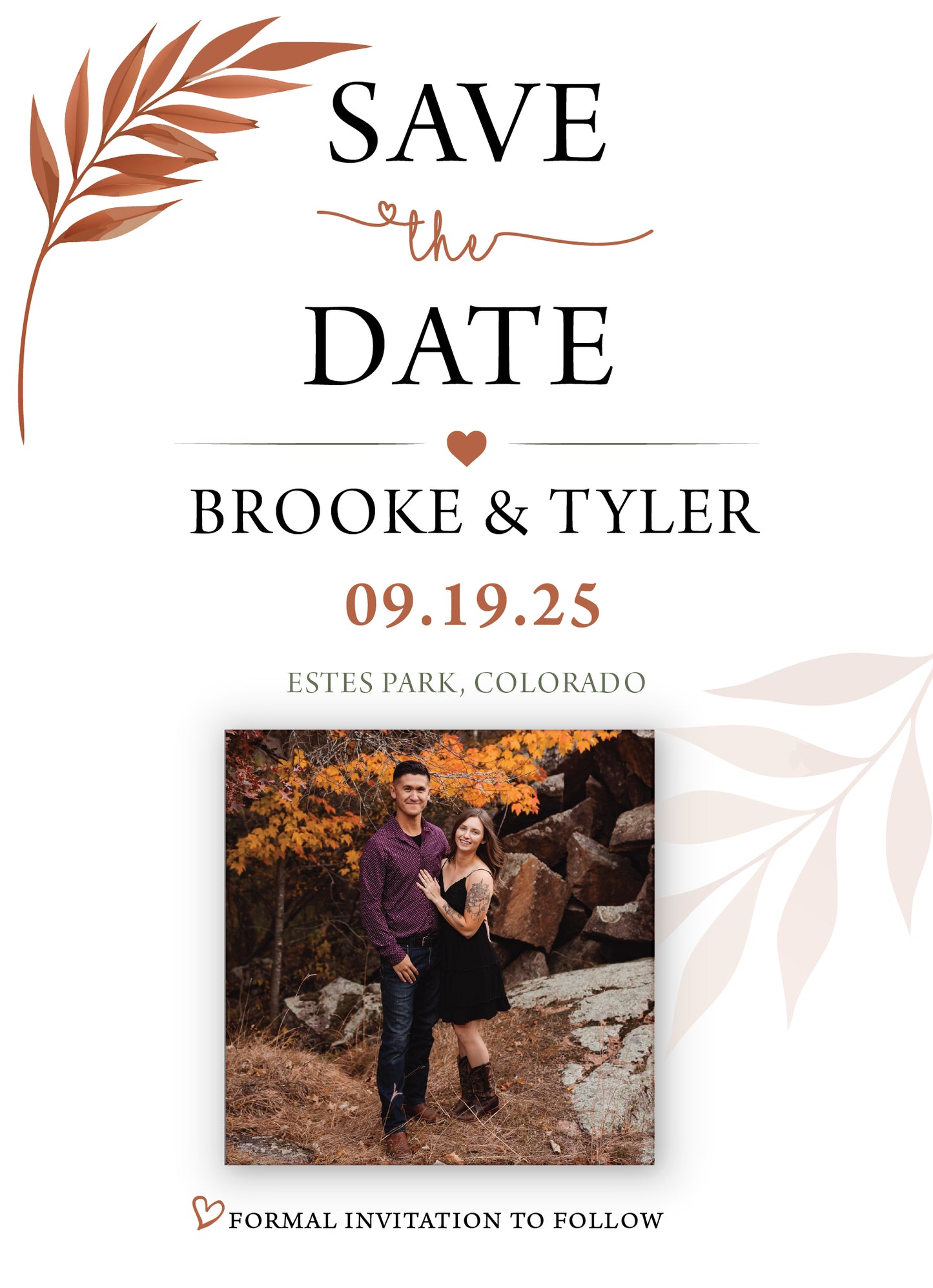 Save the Date Magnet Card