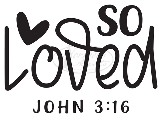 So Loved John 3:16 Sticker
