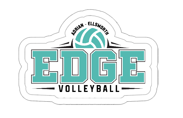 A-E Edge Volleyball Logo Sticker