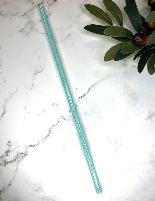 Turquoise Swirl Straw