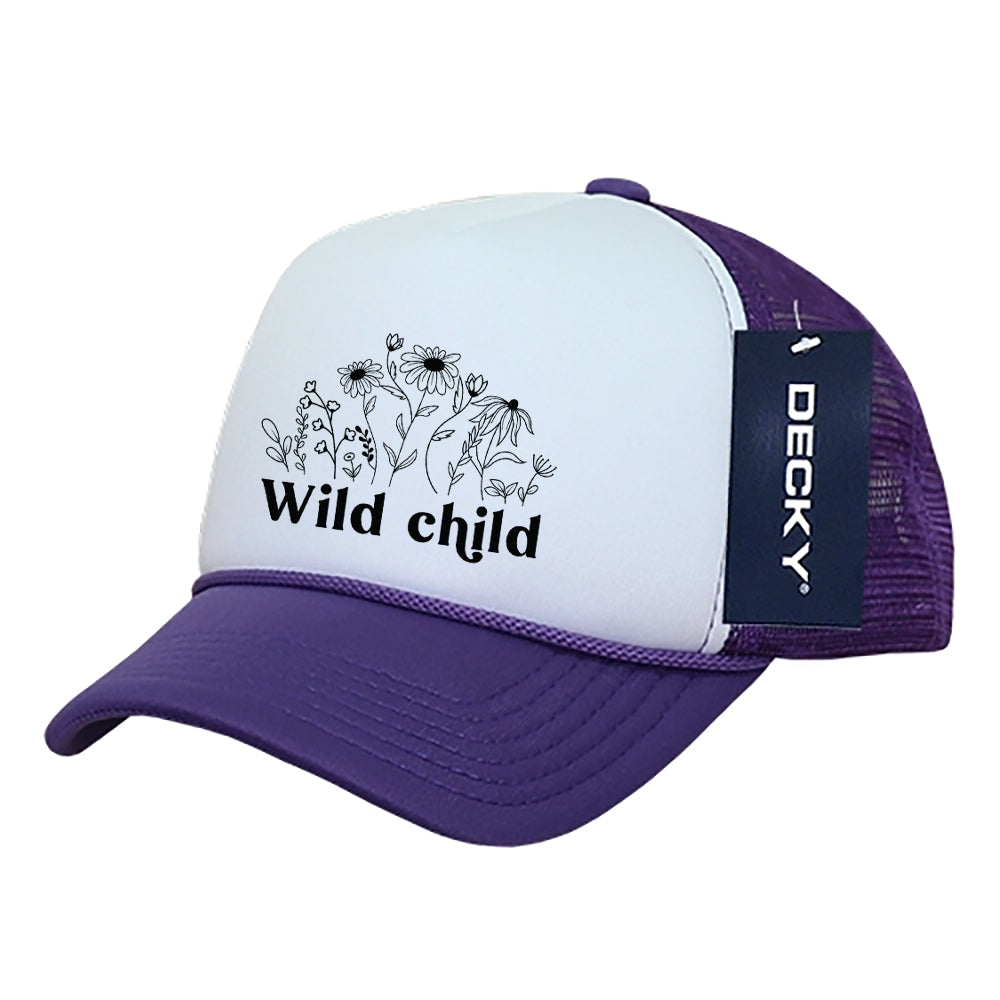 Wild Child Flowers Kids Trucker Foam Hat