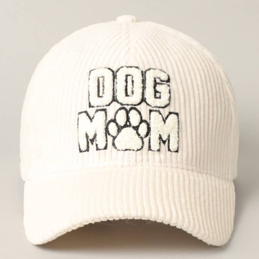 Off White DOG MOM Corduroy Baseball Cap