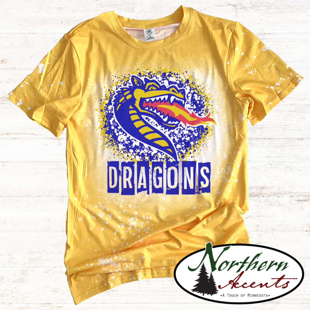 Dragons Splatter Bleach T-Shirt