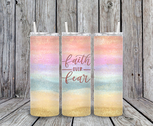 Faith Over Fear 20oz Skinny Tumbler