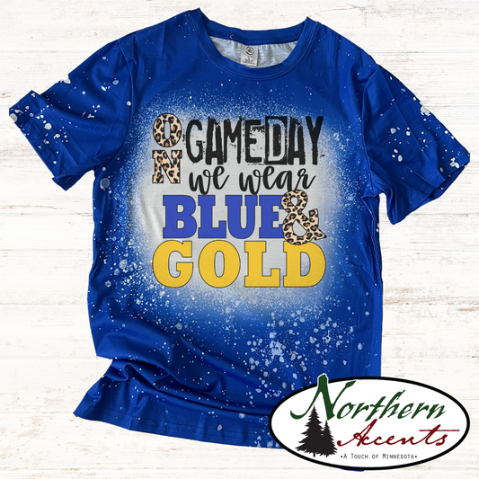 On Game Day We Wear Blue & Gold Bleach T-Shirt
