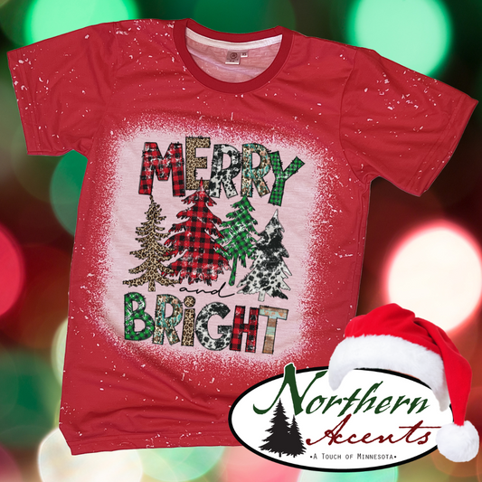 Merry & Bright Bleached T-Shirt
